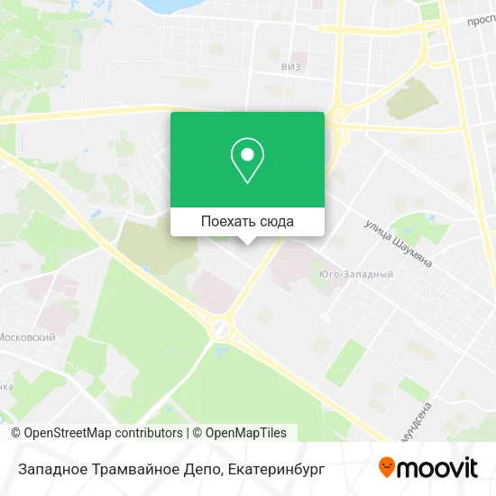 Карта Западное Трамвайное Депо