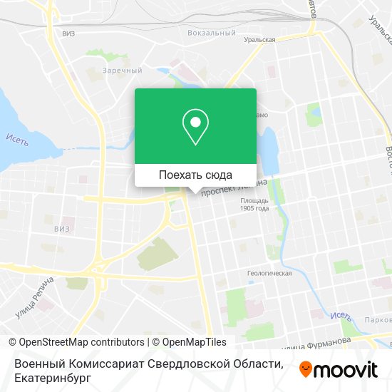Карта Военный Комиссариат Свердловской Области