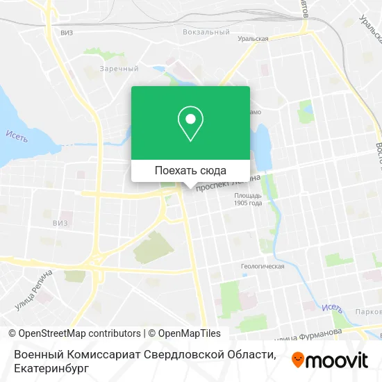 Карта Военный Комиссариат Свердловской Области