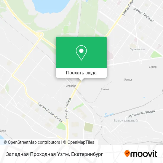Карта Западная Проходная Узтм