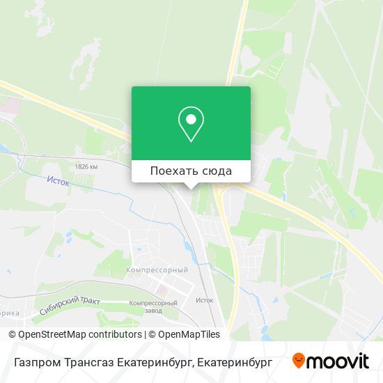 Карта Газпром Трансгаз Екатеринбург