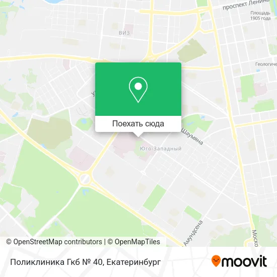 Карта Поликлиника Гкб № 40