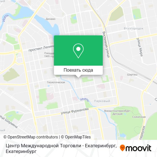 Карта Центр Международной Торговли - Екатеринбург