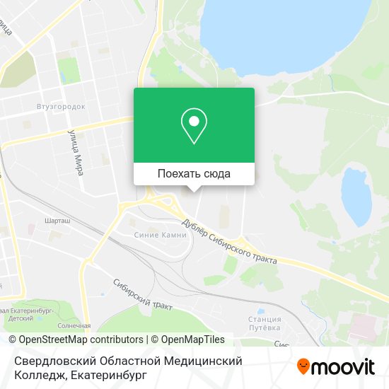 Карта Свердловский Областной Медицинский Колледж
