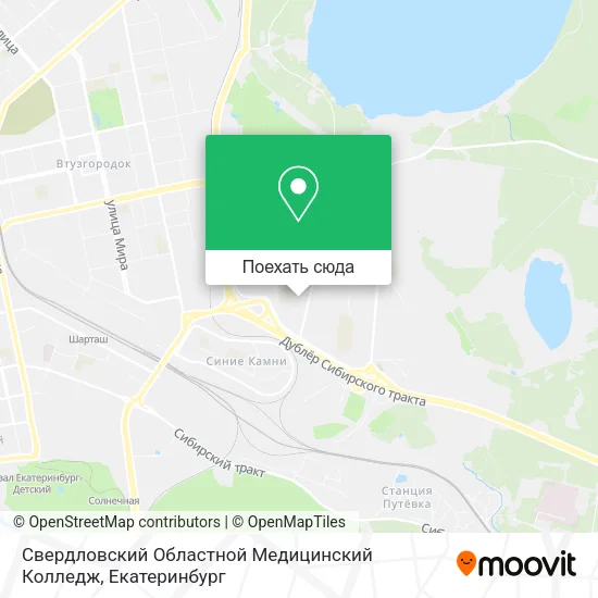 Карта Свердловский Областной Медицинский Колледж