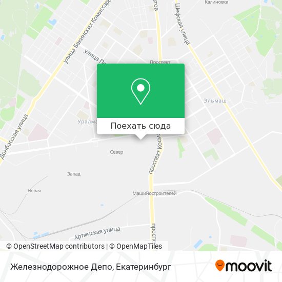 Карта Железнодорожное Депо