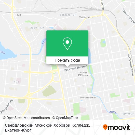 Карта Свердловский Мужской Хоровой Колледж