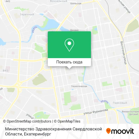 Карта Министерство Здравоохранения Свердловской Области