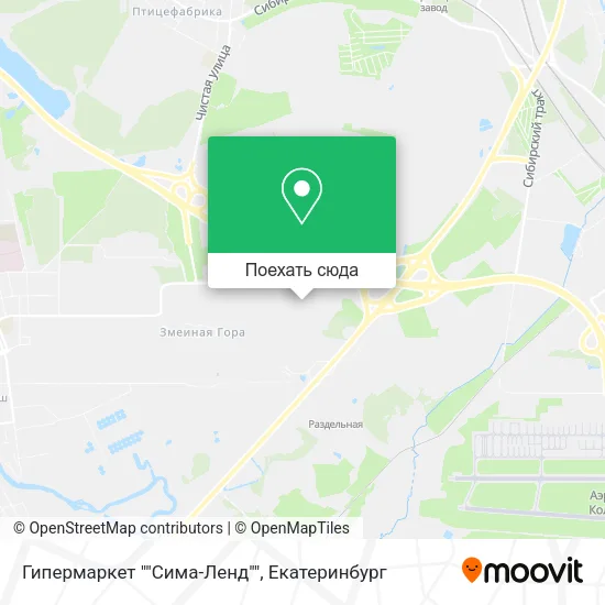 Карта Гипермаркет ""Сима-Ленд""