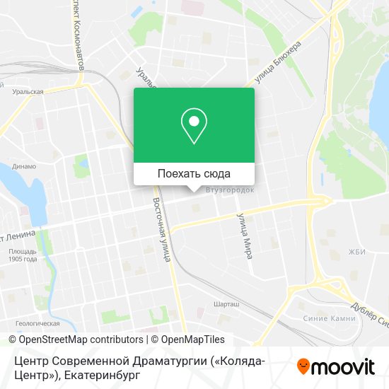 Карта Центр Современной Драматургии («Коляда-Центр»)