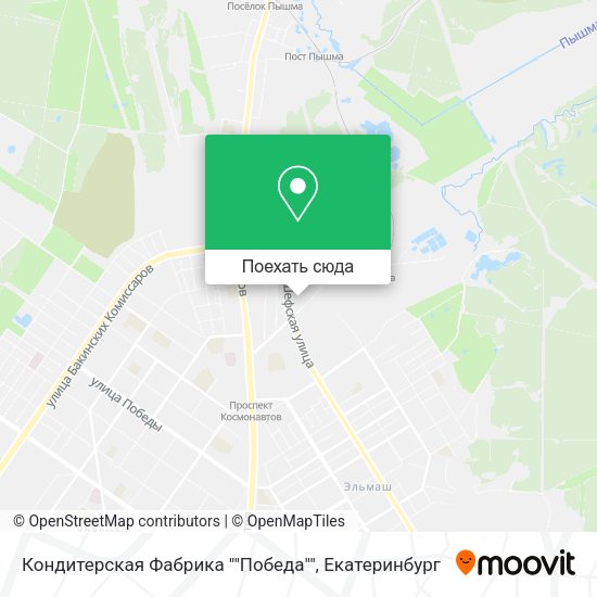 Карта Кондитерская Фабрика ""Победа""