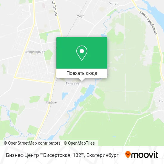 Карта Бизнес-Центр ""Бисертская, 132""