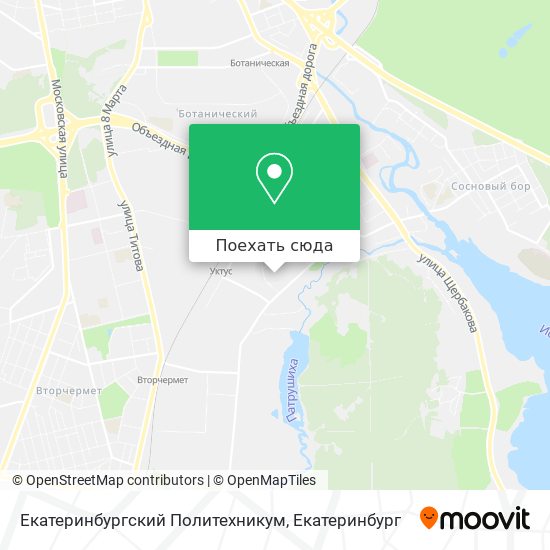 Карта Екатеринбургский Политехникум