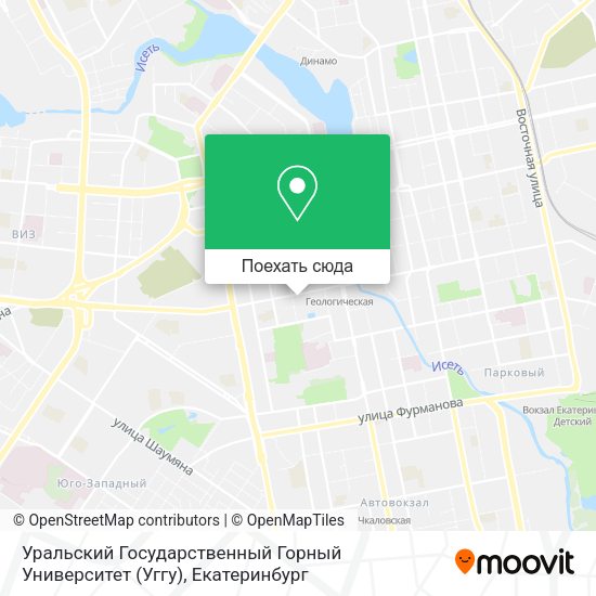 Карта Уральский Государственный Горный Университет (Уггу)