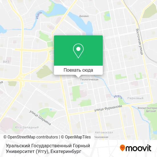 Карта Уральский Государственный Горный Университет (Уггу)