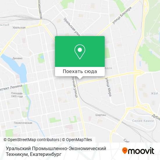 Карта Уральский Промышленно-Экономический Техникум