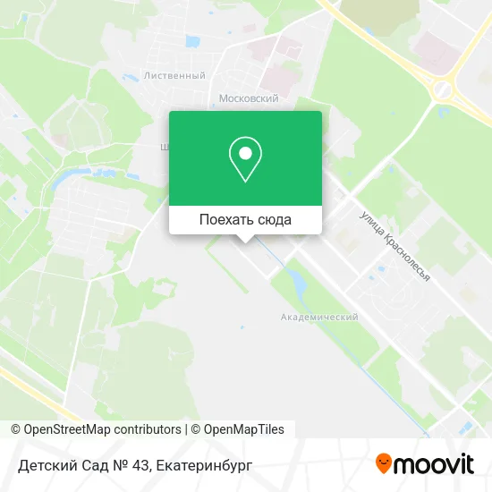 Карта Детский Сад № 43