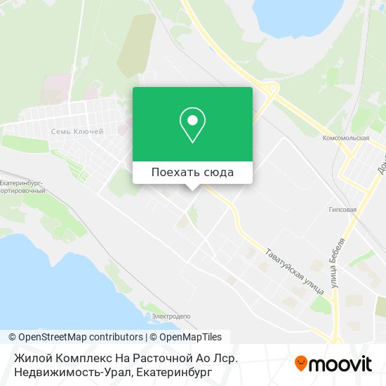 Карта Жилой Комплекс На Расточной Ао Лср. Недвижимость-Урал