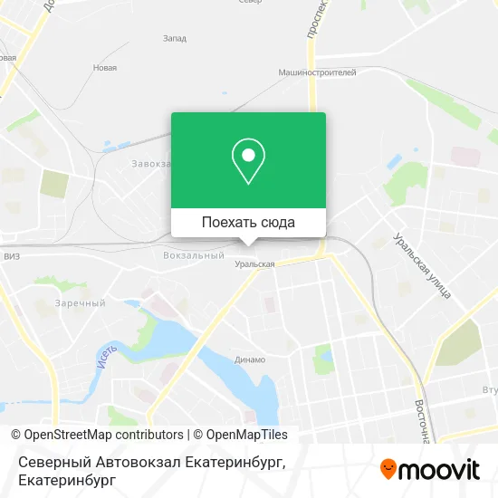 Карта Северный Автовокзал Екатеринбург