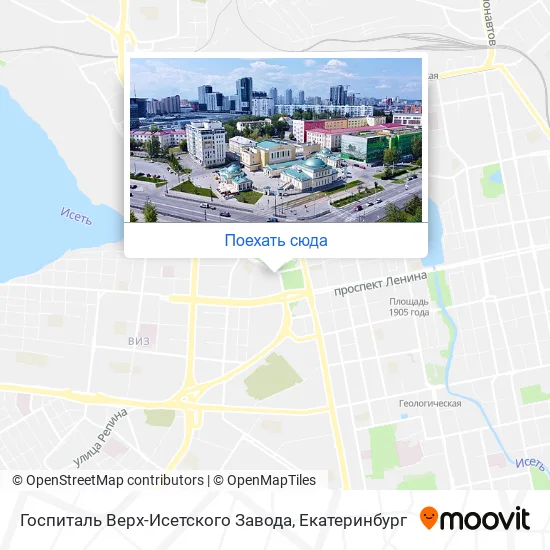 Карта Госпиталь Верх-Исетского Завода