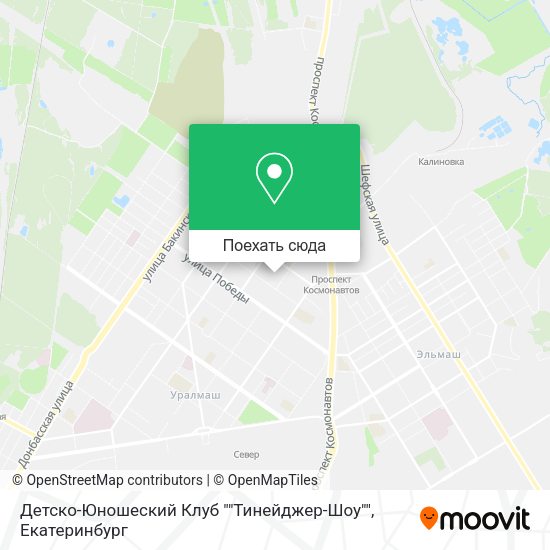 Карта Детско-Юношеский Клуб ""Тинейджер-Шоу""
