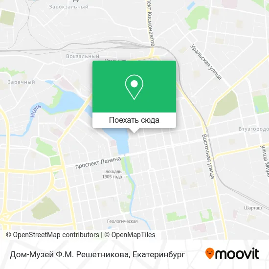 Карта Дом-Музей Ф.М. Решетникова