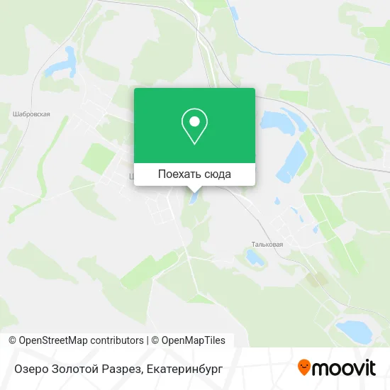 Карта Озеро Золотой Разрез
