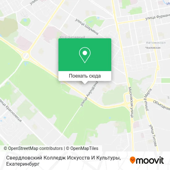 Карта Свердловский Колледж Искусств И Культуры