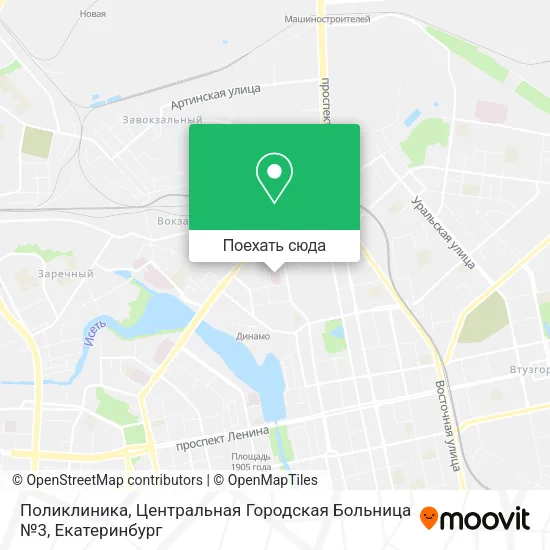 Карта Поликлиника, Центральная Городская Больница №3
