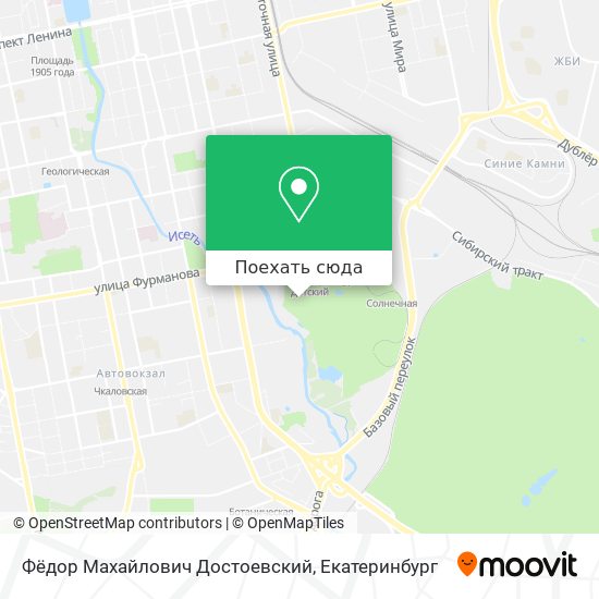 Карта Фёдор Махайлович Достоевский