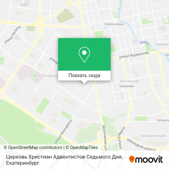 Карта Церковь Христиан Адвентистов Седьмого Дня