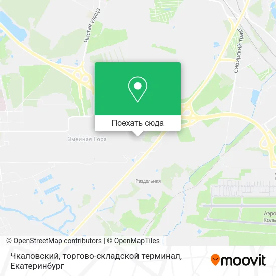 Карта Чкаловский, торгово-складской терминал