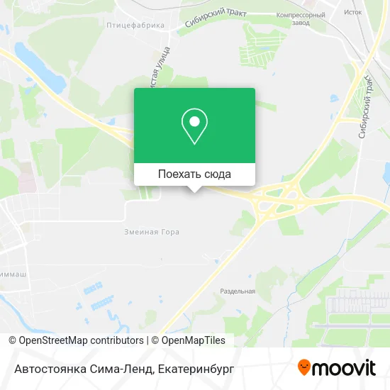 Карта Автостоянка Сима-Ленд