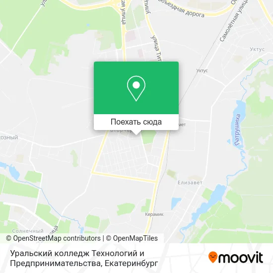 Карта Уральский колледж Технологий и Предпринимательства