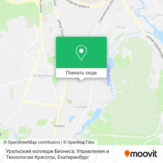 Карта Уральский колледж Бизнеса, Управления и Технологии Красоты