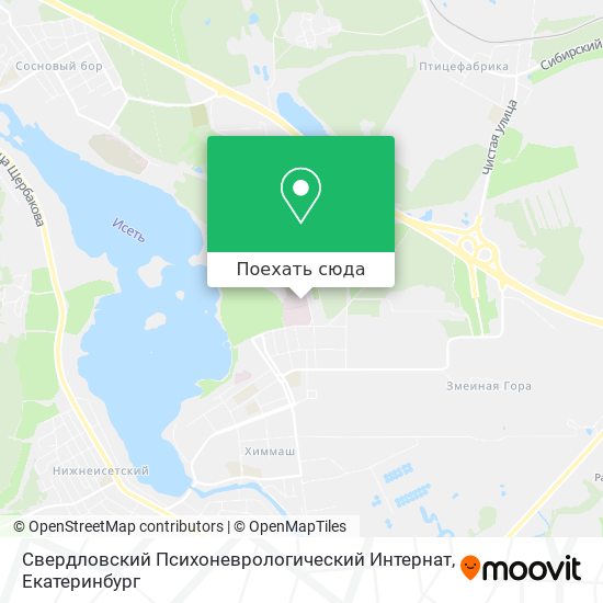 Карта Свердловский Психоневрологический Интернат