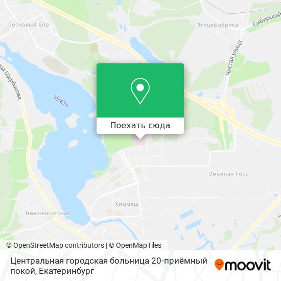 Карта Центральная городская больница 20-приёмный покой