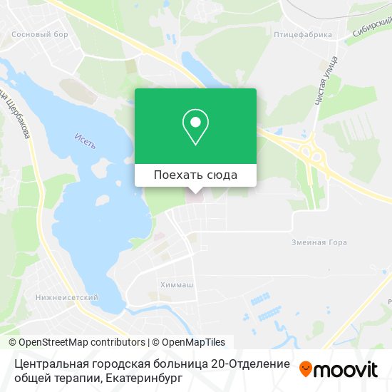 Карта Центральная городская больница 20-Отделение общей терапии