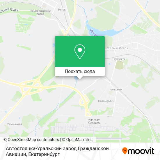 Карта Автостоянка-Уральский завод Гражданской Авиации