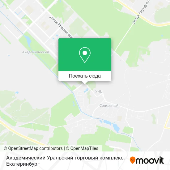 Карта Академический Уральский торговый комплекс