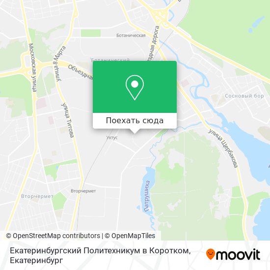 Карта Екатеринбургский Политехникум в Коротком