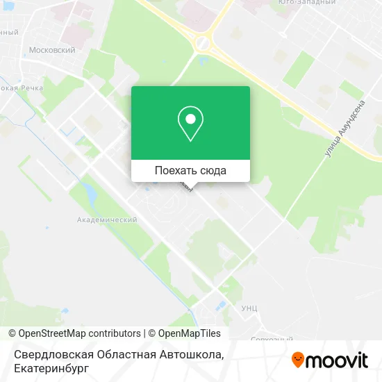 Карта Свердловская Областная Автошкола