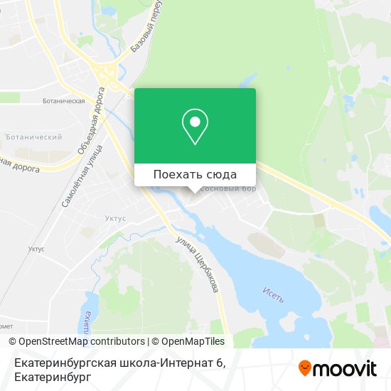 Карта Екатеринбургская школа-Интернат 6