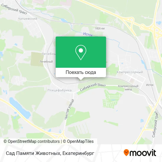 Карта Сад Памяти Животных