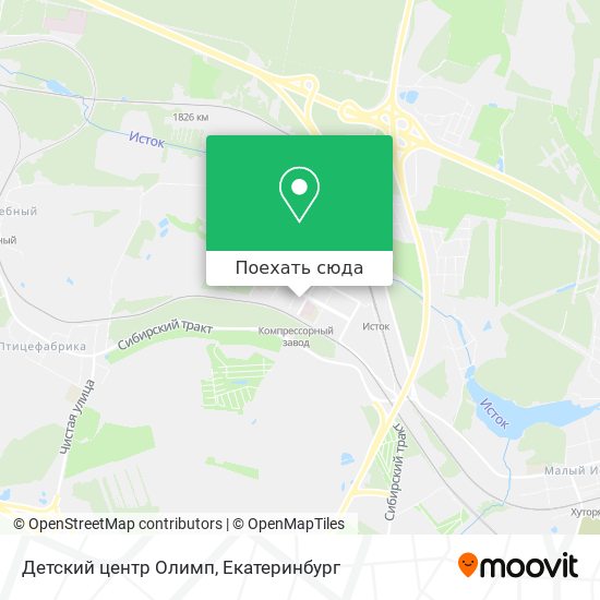 Карта Детский центр Олимп