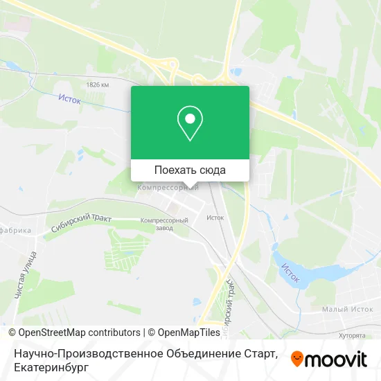 Карта Научно-Производственное Объединение Старт