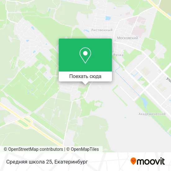 Карта Средняя школа 25