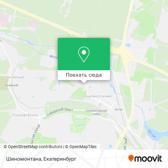 Карта Шиномонтана