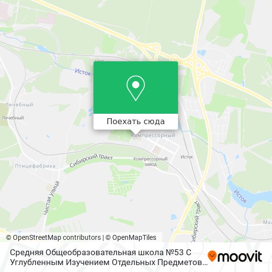 Карта Средняя Общеобразовательная школа №53 С Углубленным Изучением Отдельных Предметов