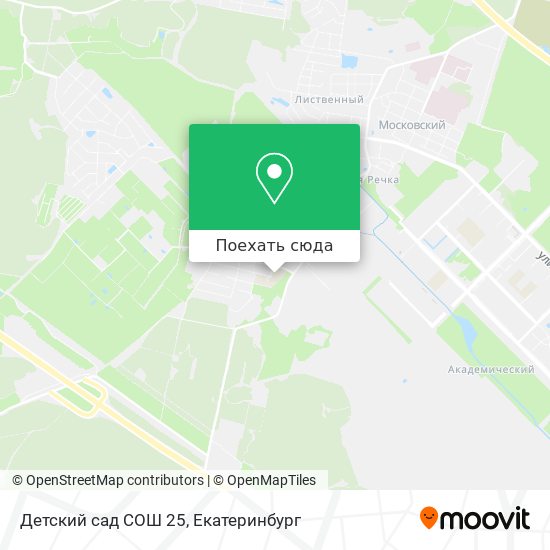 Карта Детский сад СОШ 25